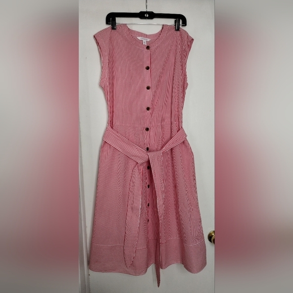 POPSUGAR Dresses & Skirts - Red Striped Sleeveless Dress Size (M)